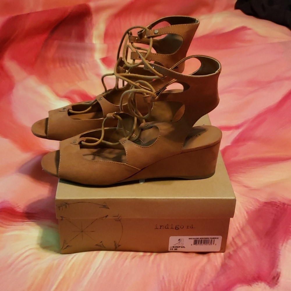 Gladiator wedge sandals size 11